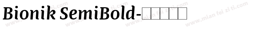 Bionik SemiBold字体转换